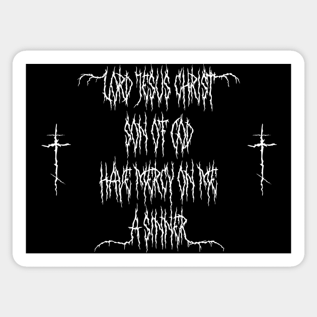 Orthodox Jesus Prayer Brutal Death Metal Sticker by thecamphillips